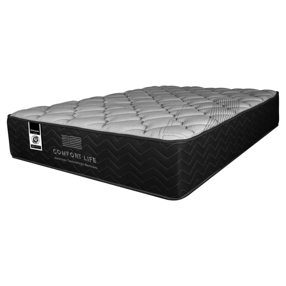 Cama Comfort Life Black Orthopedic Extra Firme