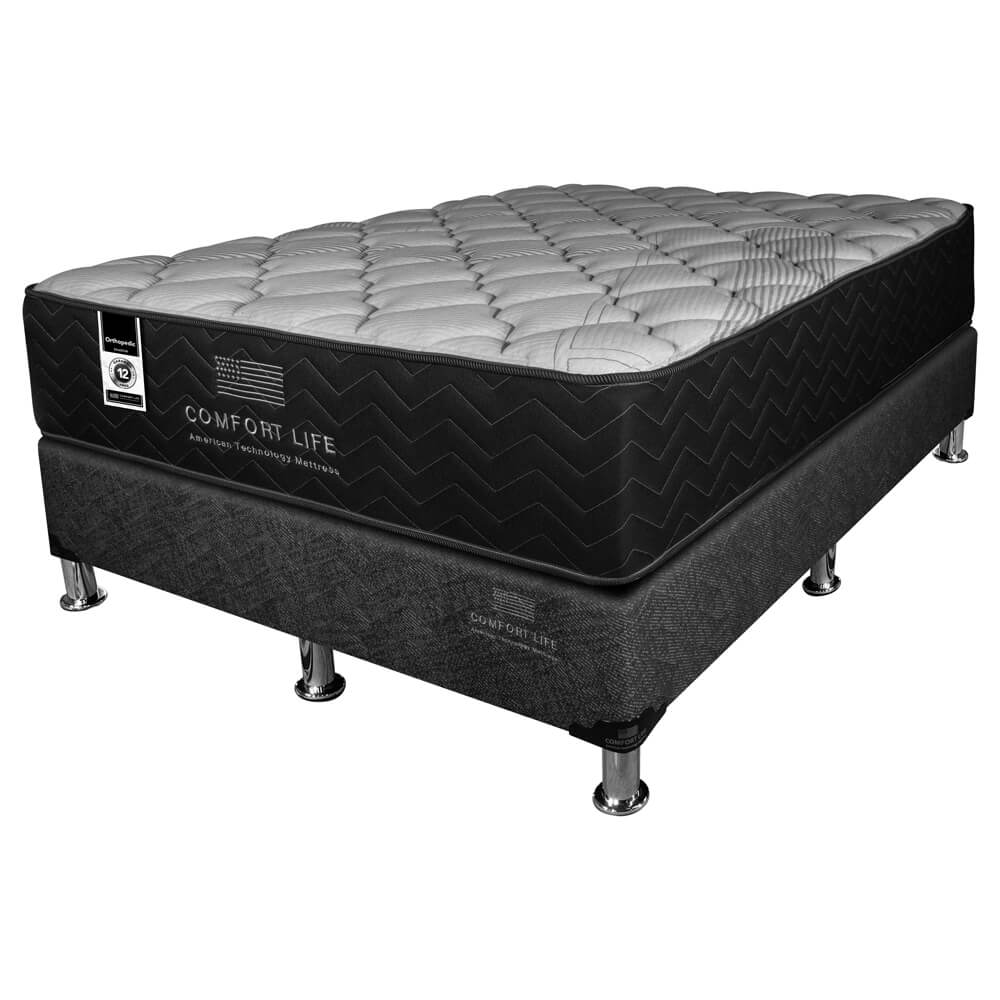 Cama Comfort Life Black Orthopedic Extra Firme
