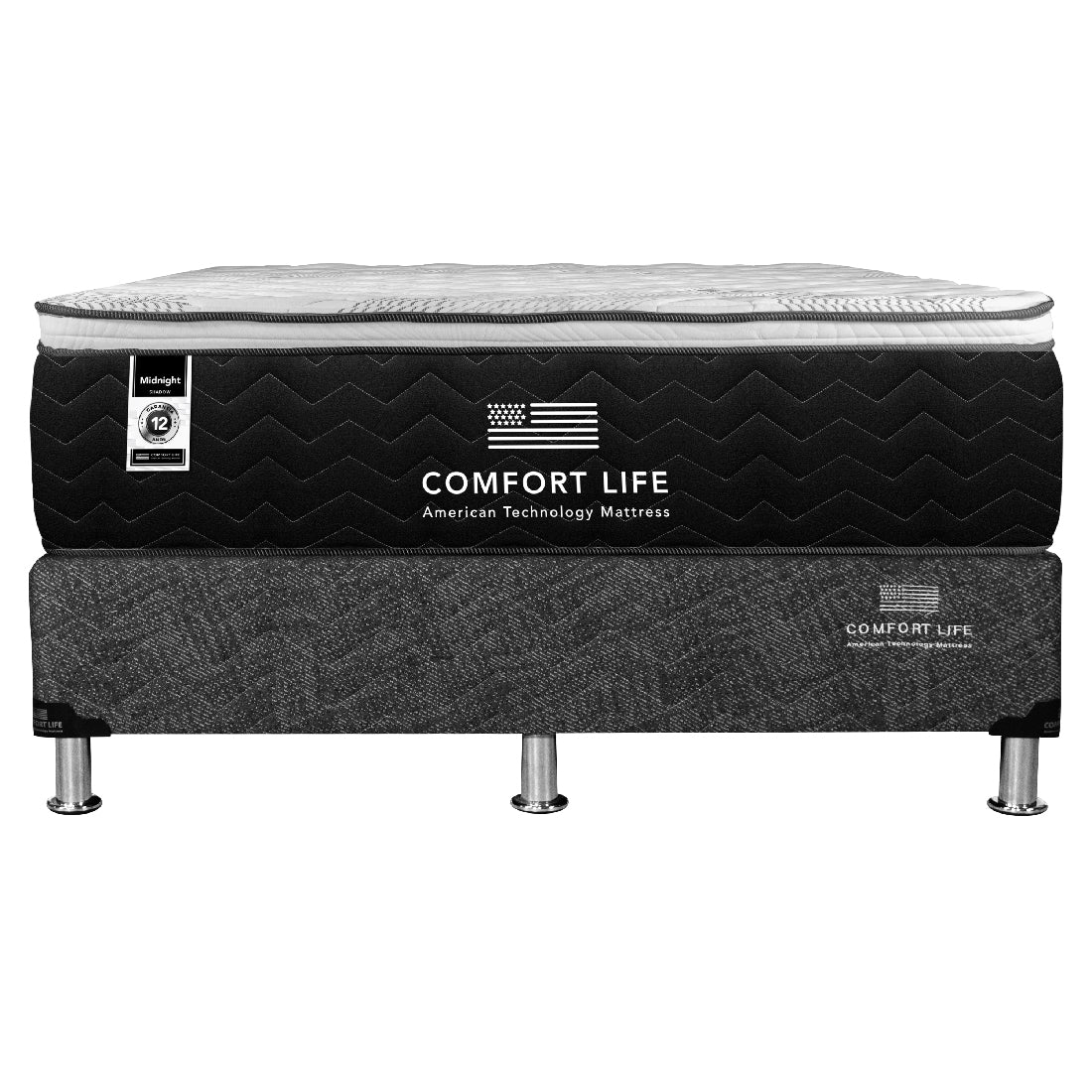 Colchon Comfort Life Black Midnight Pillow Top Firme